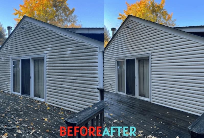 House washing service being performed by Medina Power Washing expert in Medina